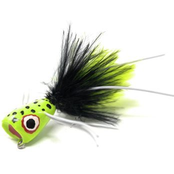Chartreuse and Black Concave Face Popper