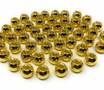 Brass Beads - Gold - 50 Pack